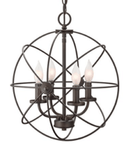 globe metal pendant