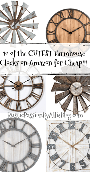 farmhouse clock, pallet clock, wood clock