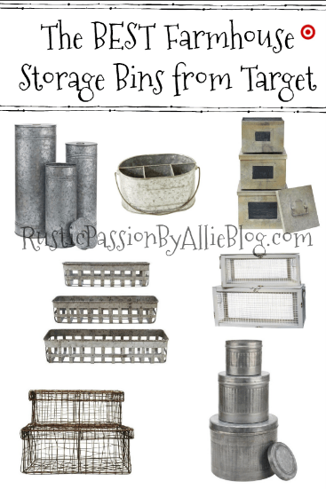 Affordable Farmhouse Home Decor - Cheap Farmhouse Home Decor - Home Decor - White Home Decor - Kitchen Home Decor - Neutral Home Decor - Galvanized Home Decor - Farmhouse Storage Bins - Storage