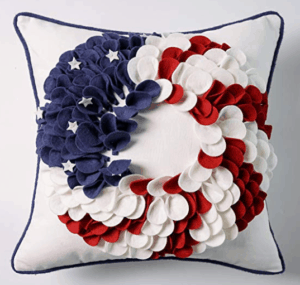 Patriotic Pillow Red White Blue Pillow Flag pillow