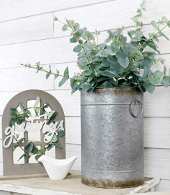 galvanized wall decor