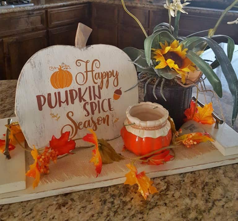 Happy pumpkin spice season wood sign diy fall wood sign wood pumpkin