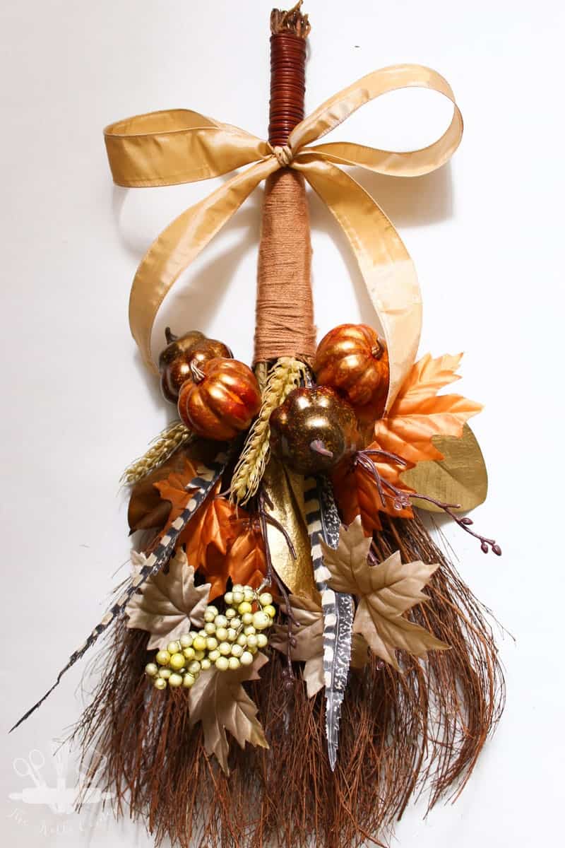 fall broom fall centerpiece pumpkin door hanger fall door hanger