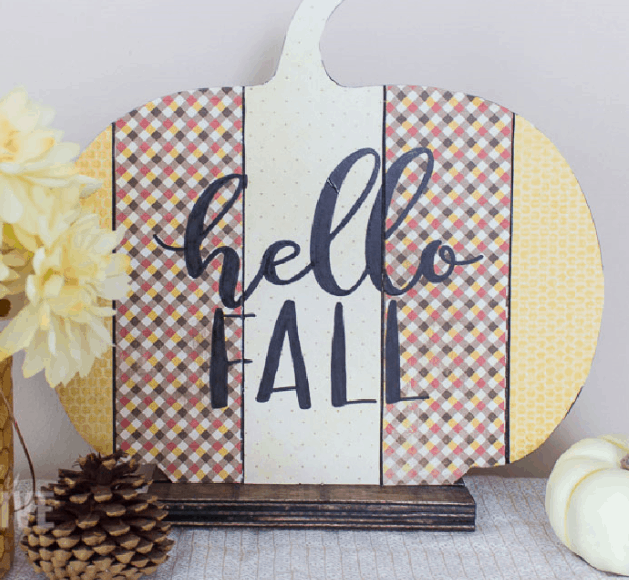 hello fall diy pumpkin craft diy fall sign fall home decor