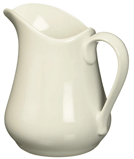 white pitcher farmhouse pitcher