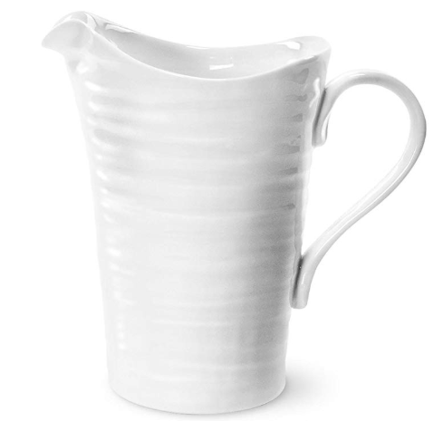 white pitcher vase