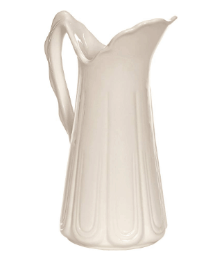 white pitcher vase