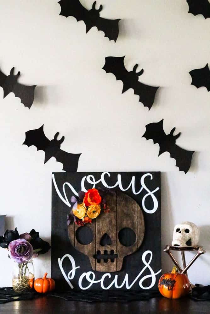 diy halloween wood sign diy halloween home decor