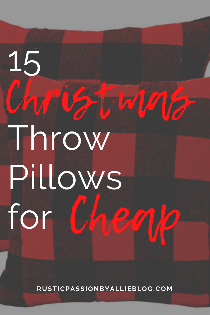 Farmhouse Throw Pillow - Christmas Throw Pillow - Red Throw Pillow - Farmhouse Christmas Pillows