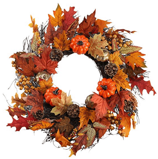 fall wreath pumpkin wreath fall leaves fall home decor 