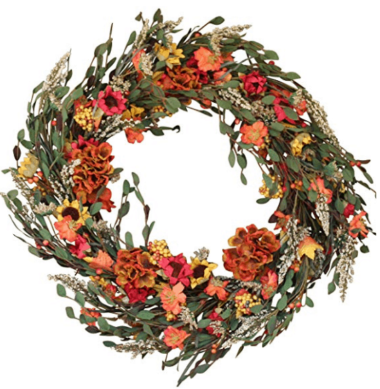 Fall wreath Fall home decor autumn home decoration sunflower wreath orange wreath