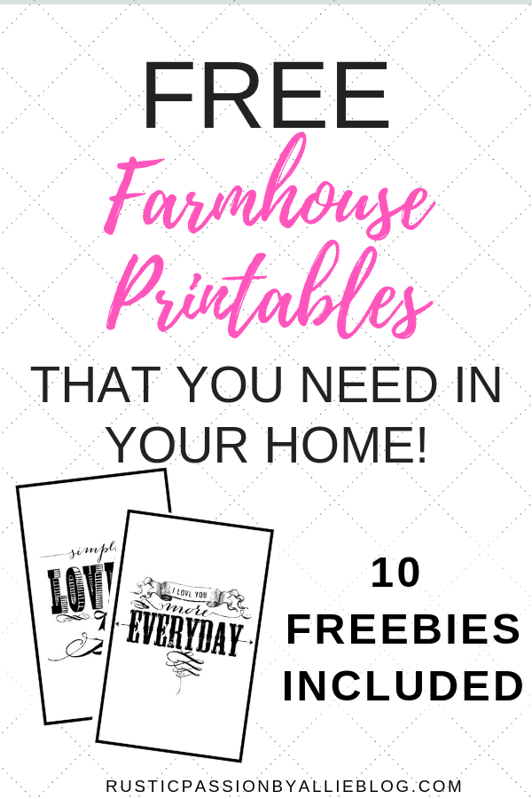 Farmhouse Home Decor - Free Printable - Free Farmhouse Printable - Farmhouse Printable - DIY Home Decor - DIY Farmhouse Decor