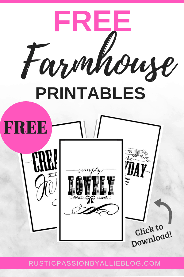 Farmhouse Home Decor - Free Printable - Free Farmhouse Printable - Farmhouse Printable - DIY Home Decor - DIY Farmhouse Decor