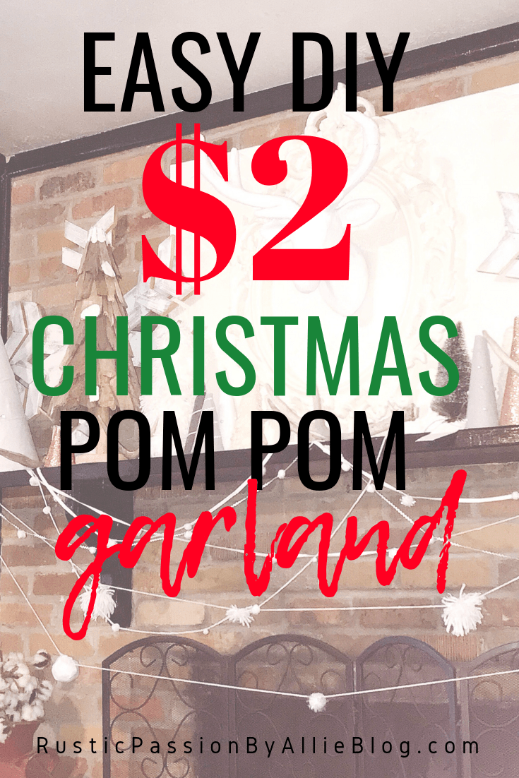 DIY Christmas Decor - DIY Christmas Crafts - Christmas Crafts for Kids - Pom Pom Garland Christmas - DIY Pom Pom Garland - DIY Christmas Garland - Pom Pom Garland DIY