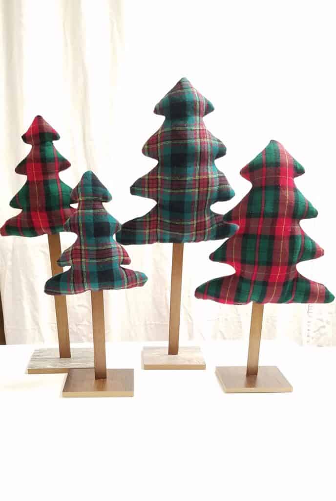 diy fabric christmas trees