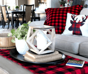 diy buffalo plaid table runner