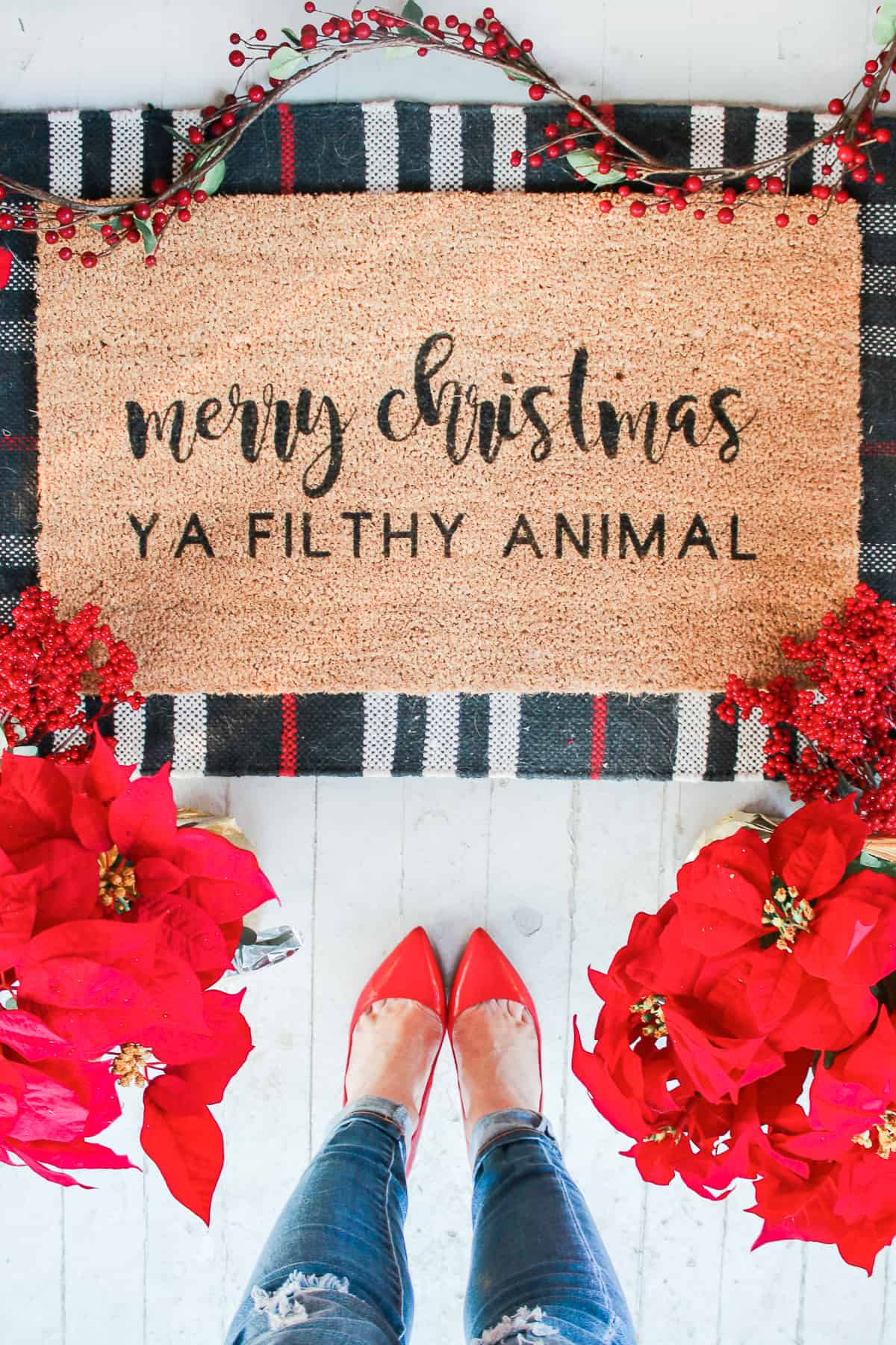 diy christmas mat