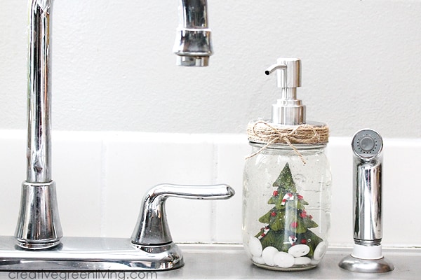 diy snow globe soap pump