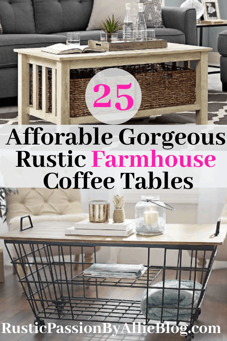 I absolutely love farmhouse, rustic, and industrial coffee tables. There are so many different styles in this post. A coffee table is the centerpiece of a living room. This collection is full of chunky, white, Joanna Gaines inspired coffee tables.