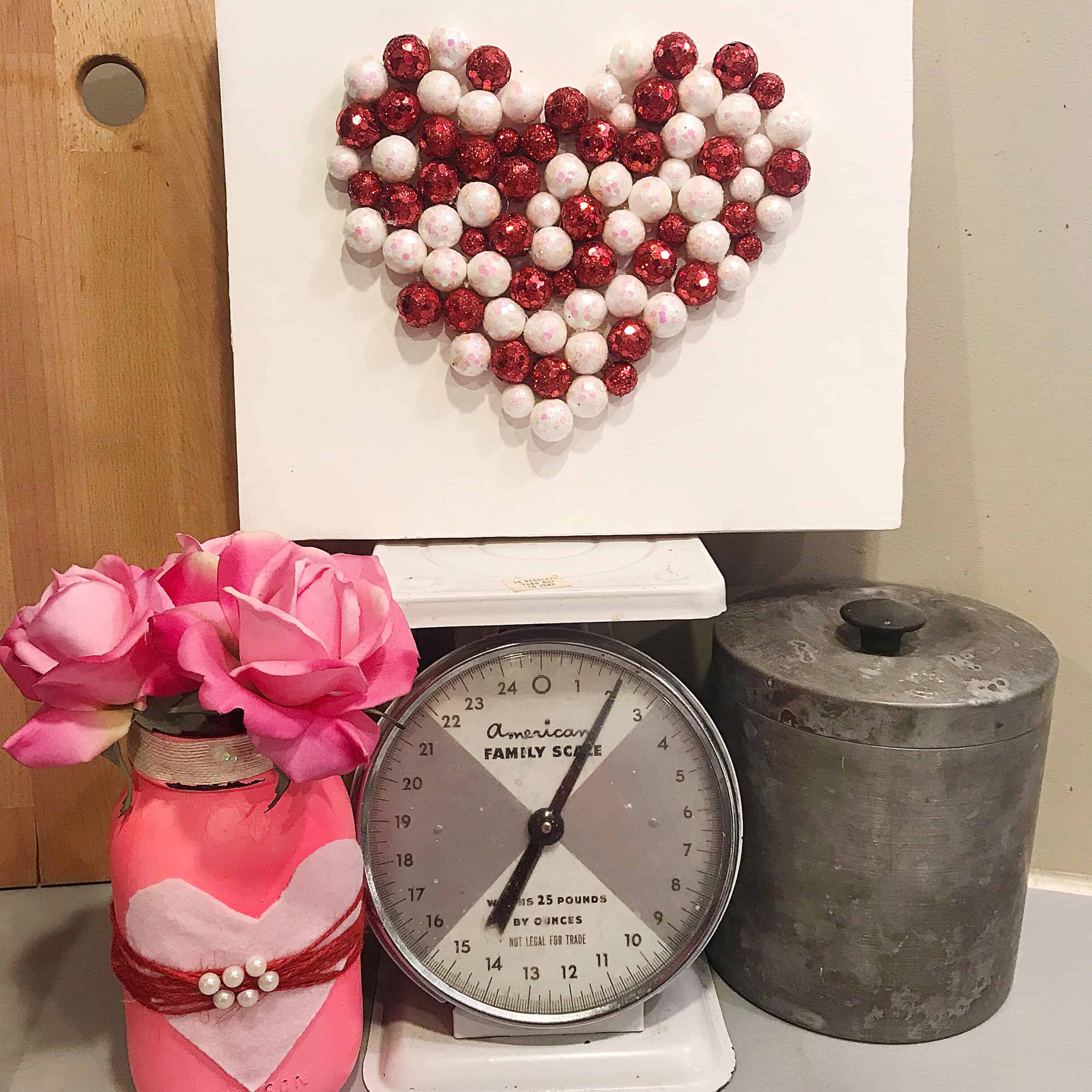 DIY Valentine's Day Mason Jar Centerpiece