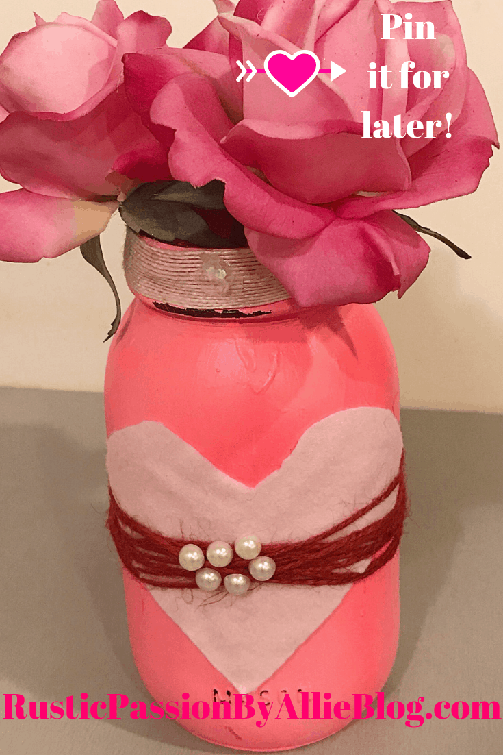 DIY Valentine's Day Mason Jar Centerpiece