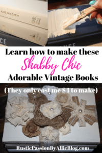 Learn how to make these Vintage Shabby Chic white books. They are so fun and are the cutest affordable craft. It will only take you a few minutes to make and you will love these antique painted books.