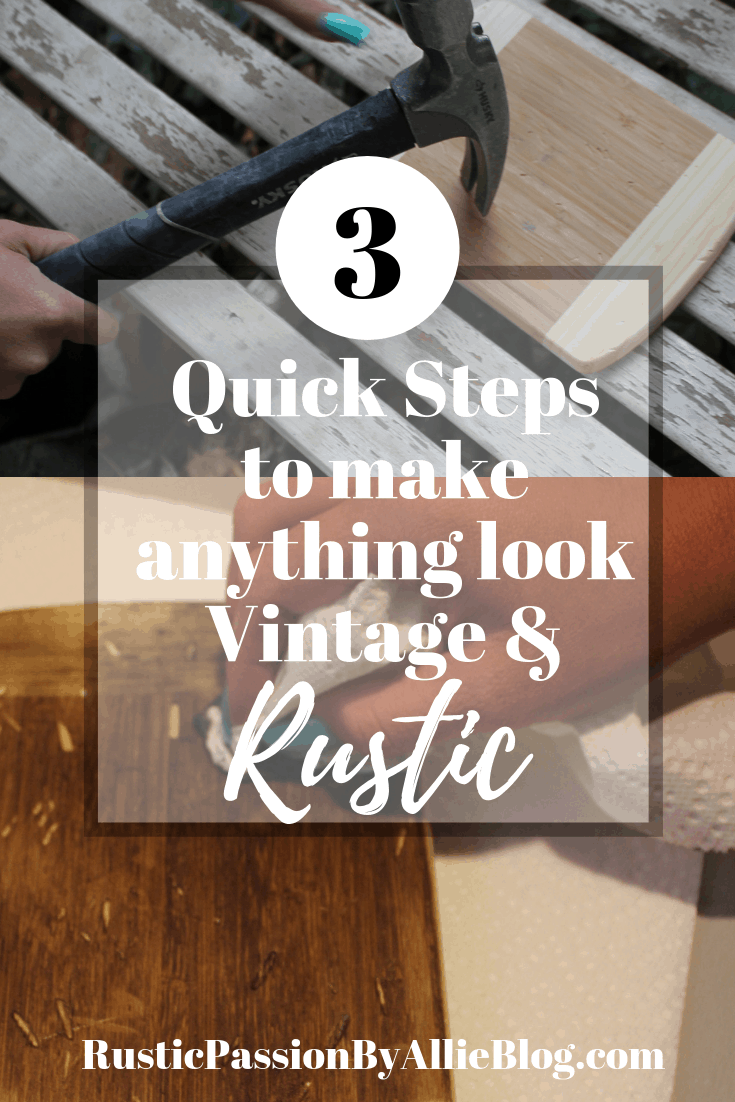 This is the easiest way to new wood look old. It's so quick in 3 easy steps you can have rustic old weathered looking wood.