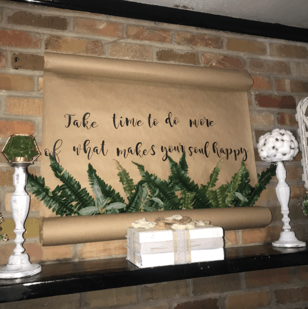 Learn How to Make a Farmhouse DIY Scroll Sign Wall Hanging For Only $3.