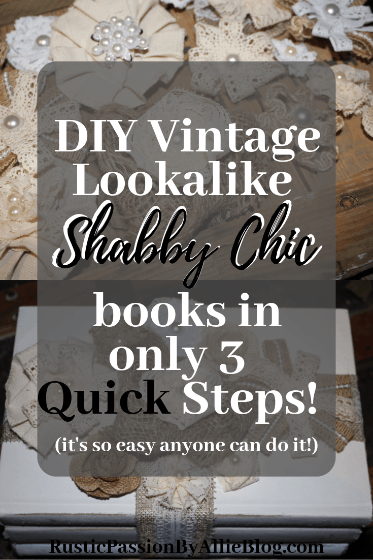 Learn how to make these Vintage Shabby Chic white books. They are so fun and are the cutest affordable craft. It will only take you a few minutes to make and you will love these antique painted books.