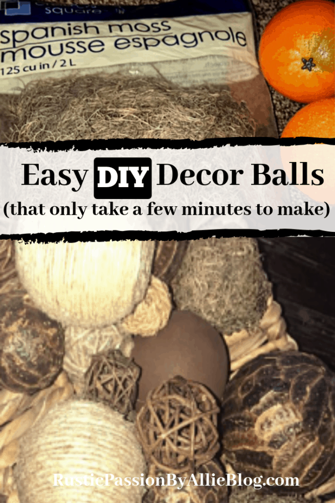 Learn How To Make These Adorable Rustic DIY Decor Balls.