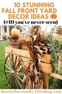 Wagon filled with Fall decorations fall decorations for the porch text overlay - 10 stunning fall front yard decor ideas #10 you've never seen