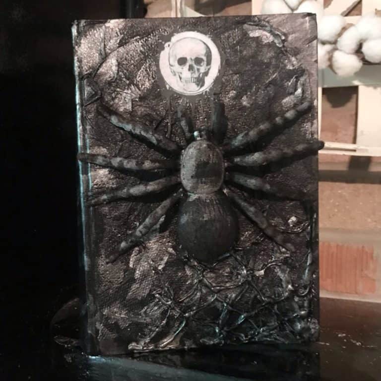 Learn How To Make This Spooky DIY Spell Book Halloween Craft.