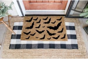 halloween bat fall mat