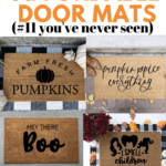 4 fall door mats with text overlay - 14 fall affordable door mats #11 you've never seen.