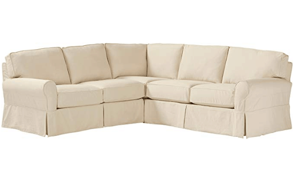 farmhouse couch - neutral living room furniture