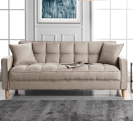 farmhouse couch - neutral living room furniture