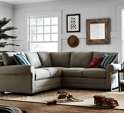 farmhouse couch - neutral living room furniture