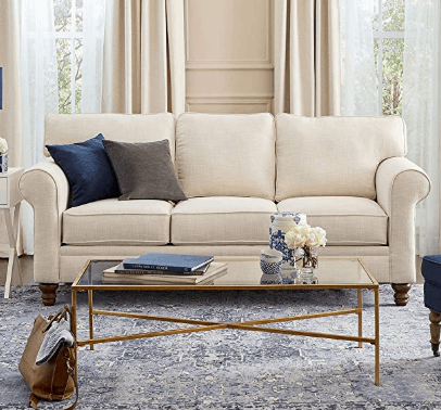 farmhouse couch - neutral living room furniture