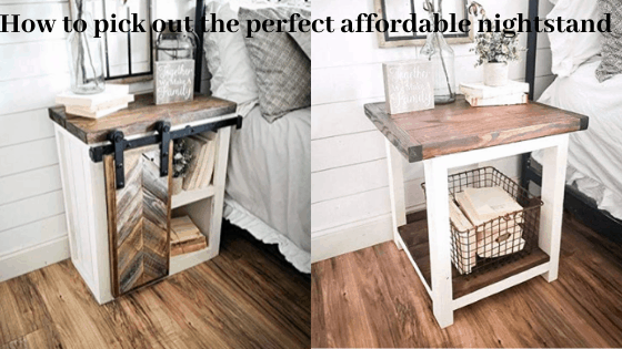 rustic wooden nightstand