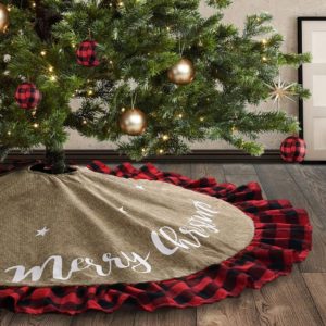rustic christmas decorations burlap tree skirt